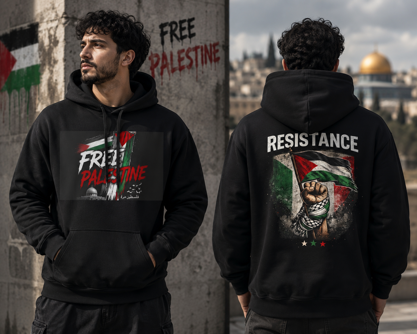 Free Palestine Midweight Hoodie – Premium Streetwear Pullover
