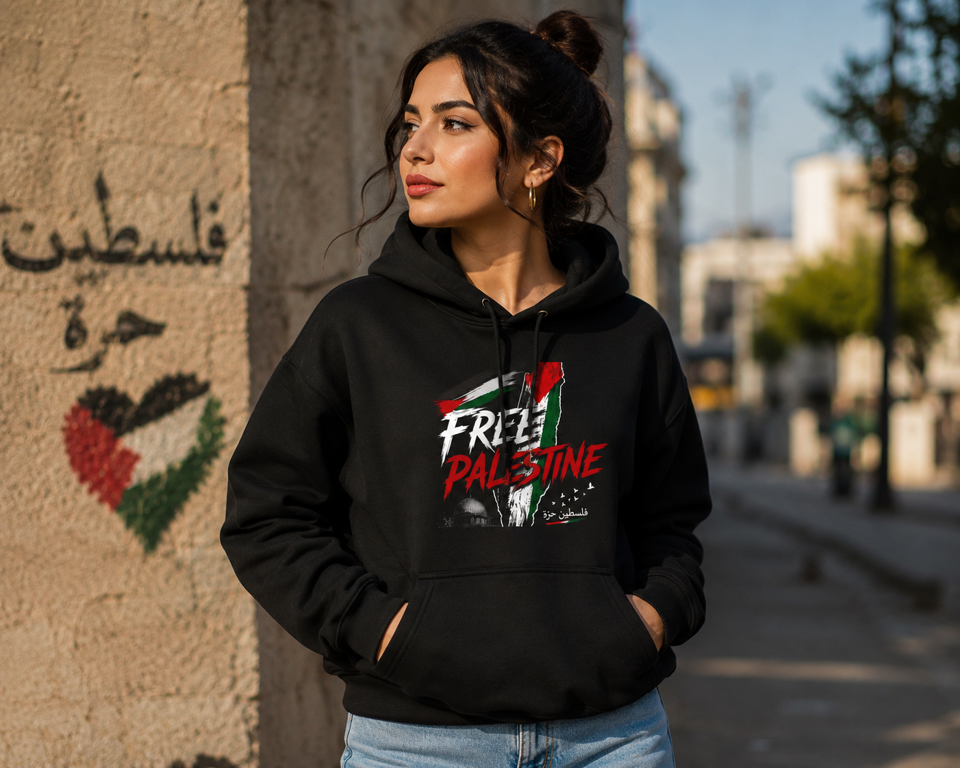 Free Palestine Midweight Hoodie – Premium Streetwear Pullover